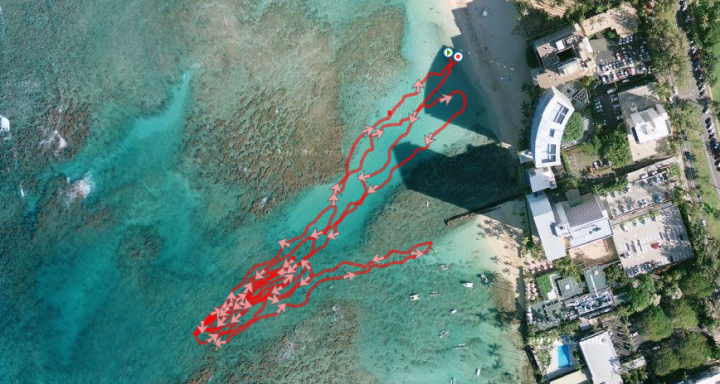 Garmin 305 satellite view during swim Garmin 305 satellite view during swim
