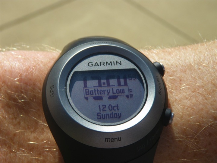 Garmin 405 Battery Low Garmin 405 Battery Low