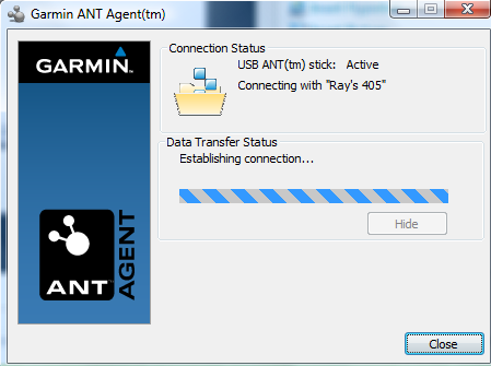 Garmin 405 ANT+ Sync Garmin 405 ANT+ Sync