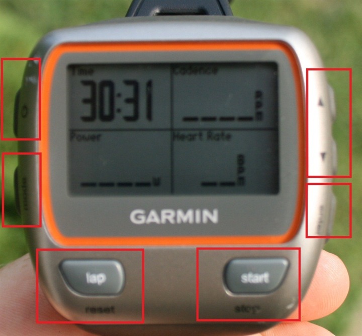 lap button on garmin 235