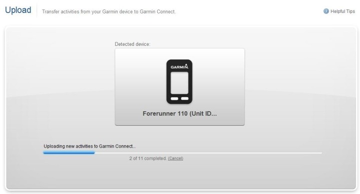 Garmin Connect Uploading Garmin Connect Uploading
