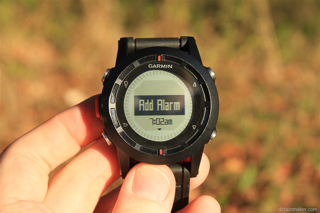 garmin fenix 5 set alarm