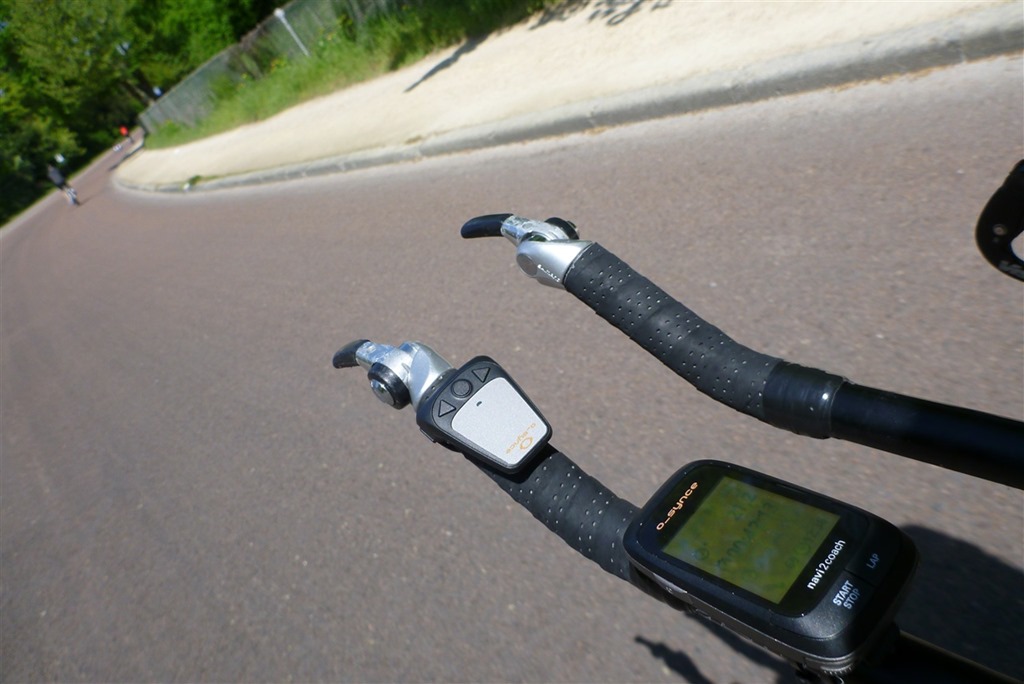 Tech Di2`s hidden button on hoods controls bike computers Tokyo