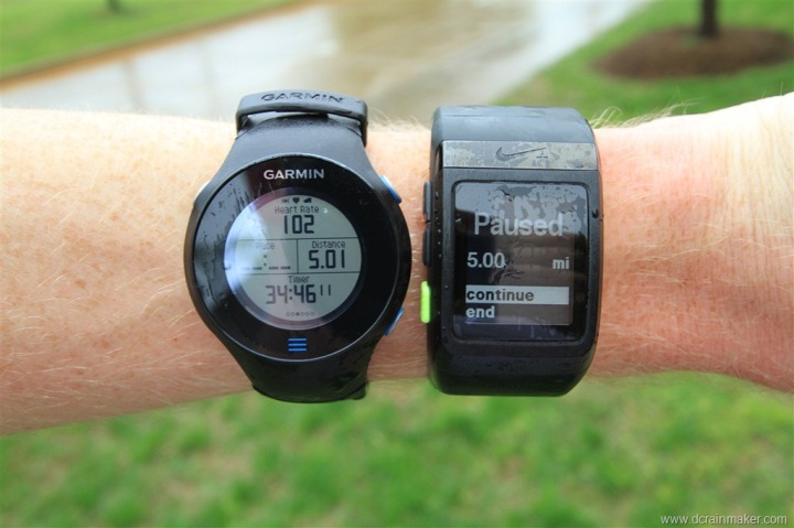 Nike+ GPS Sportwatch Run Distance Comparison Nike+ GPS Sportwatch Run Distance Comparison
