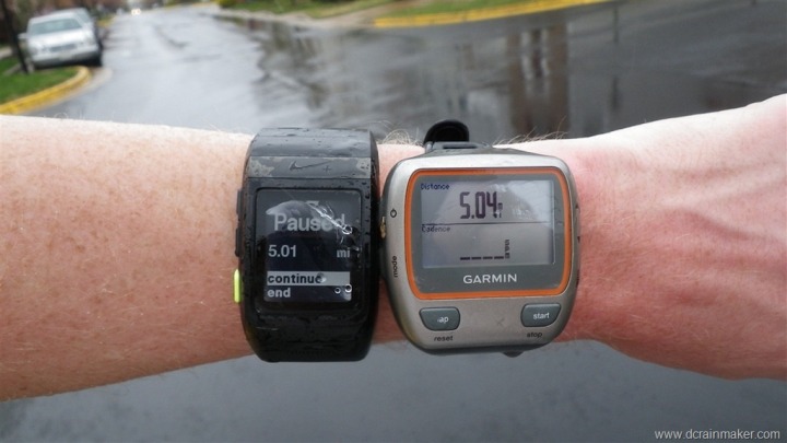Nike+ GPS Sportwatch Run Distance Comparison Nike+ GPS Sportwatch Run Distance Comparison