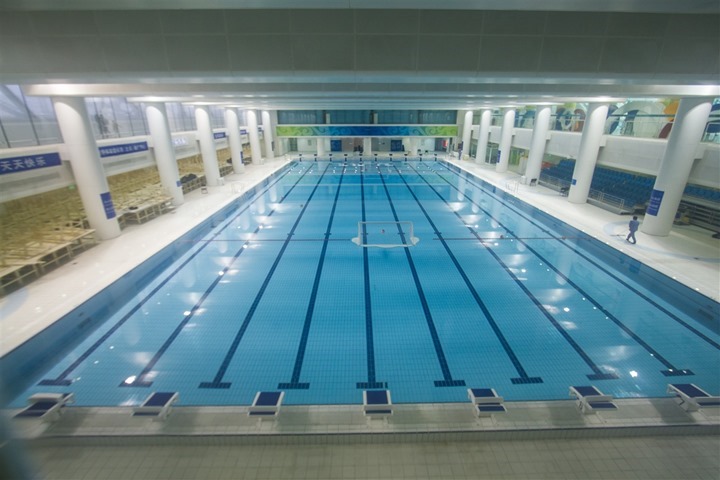 normally however they actually fill the bottom of the pool with a raised deck and then split the pool in half one half is for non swimmers and the other - Olympic Swimming Pool Top View normally however they actually fill the bottom of the pool with a raised deck and then split the pool in half one half is for non swimmers and the other - Olympic Swimming Pool Top View
