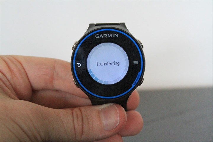 Garmin FR620 Transferring on WiFi Garmin FR620 Transferring on WiFi