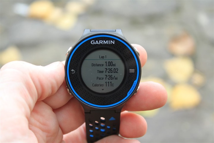 Garmin FR620 Lap Summary Garmin FR620 Lap Summary