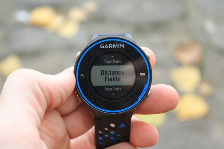 Garmin FR620 Display Fields Garmin FR620 Display Fields
