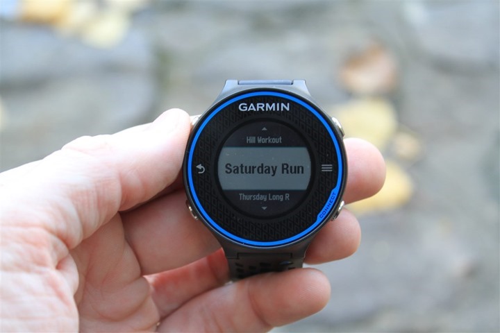 Garmin FR620 Training Calendar Workout Garmin FR620 Training Calendar Workout