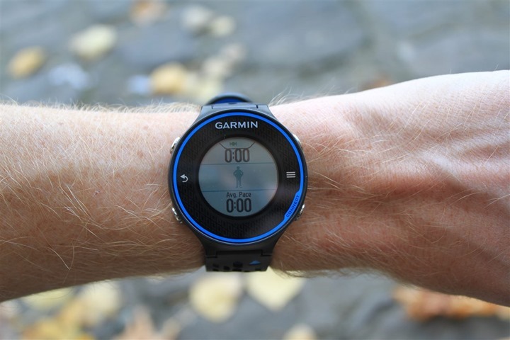 Garmin FR620 on wrist Garmin FR620 on wrist