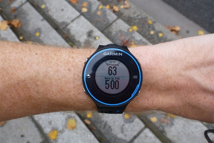 Garmin Connect Workout Screens on FR620 Garmin Connect Workout Screens on FR620