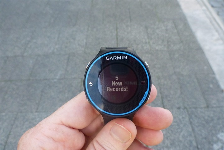 Garmin FR620 PR Records Garmin FR620 PR Records