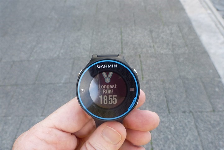 Garmin FR620 PR Records Garmin FR620 PR Records