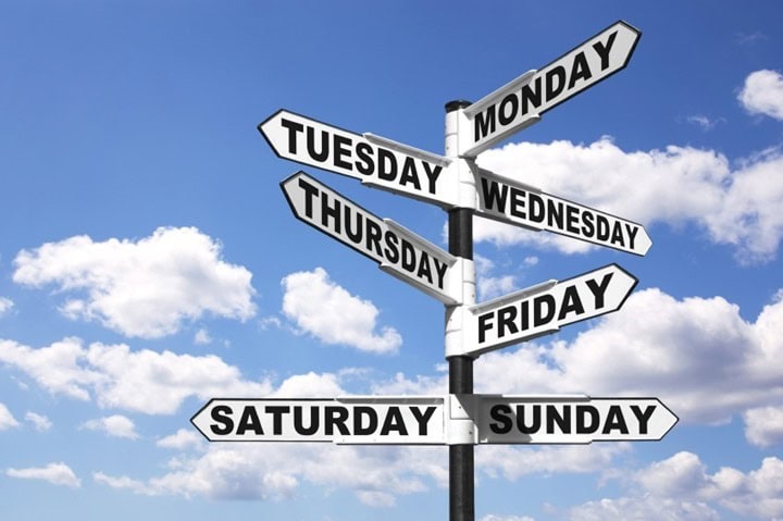 Week days signpost