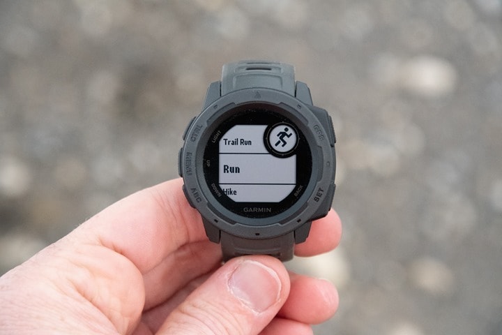 garmin instinct sport modes