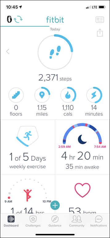 Fitbit-Inspire-App-Dashboard