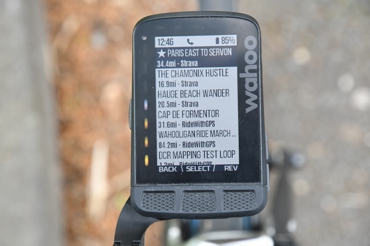 strava routes wahoo elemnt bolt