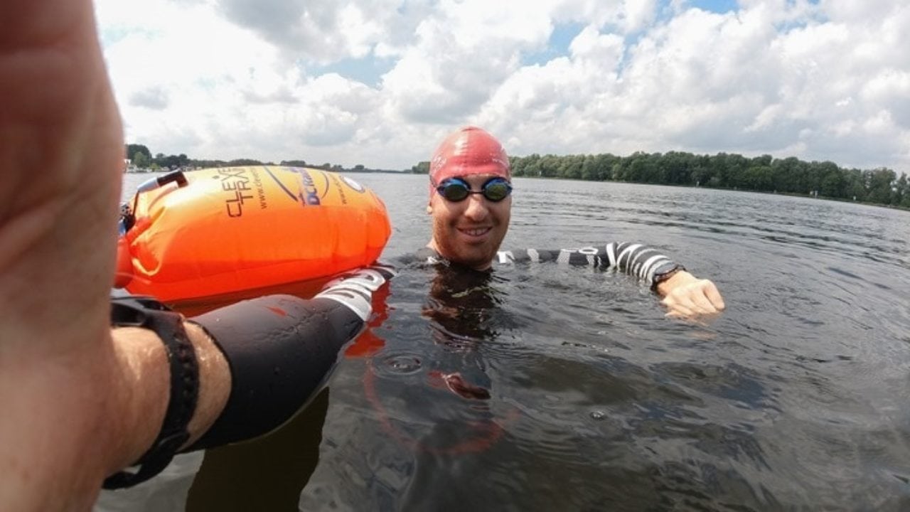 polar m600 open water swimming