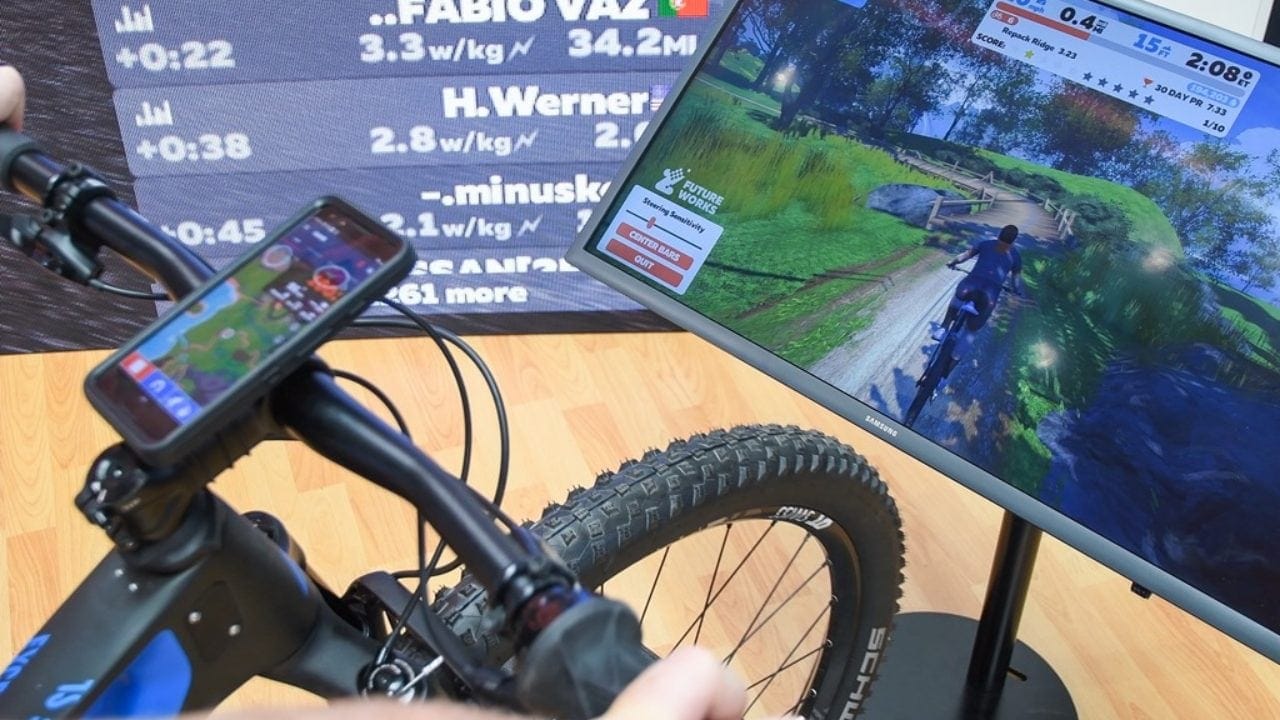 zwift with mountain bike